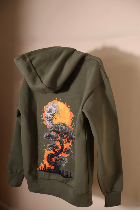 Moda Ricca; Earthy Green Zipper