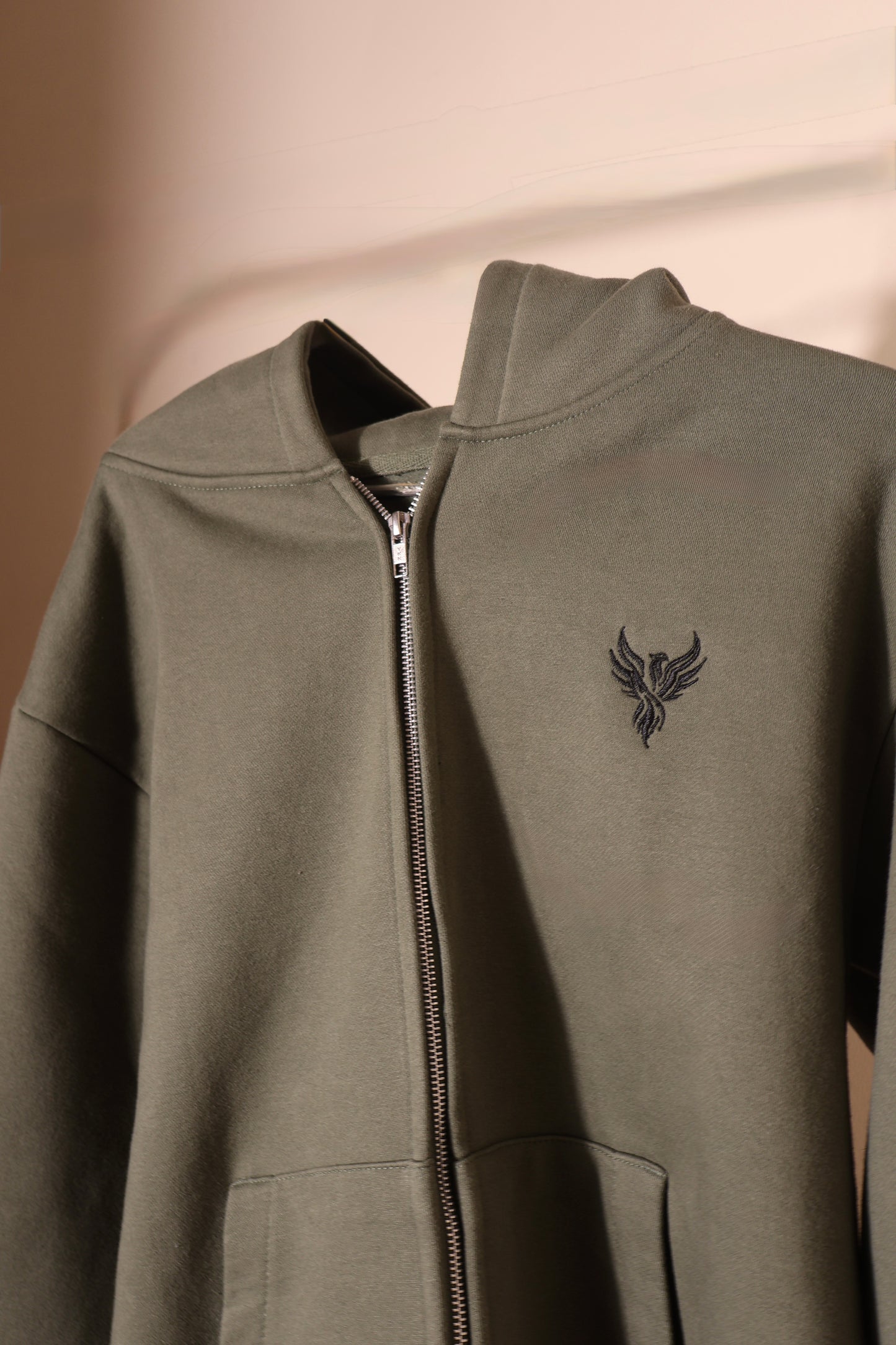 Moda Ricca; Earthy Green Zipper